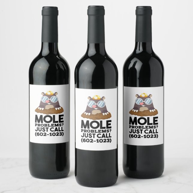 Étiquette Pour Bouteilles De Vin Chimie - Problèmes de mole (Bouteilles)