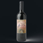 Étiquette Pour Bouteilles De Vin Chinoiserie Peony Floral Peacock Fête des mariées<br><div class="desc">Les étiquettes de vin de Fête des mariées florale apportent une touche festive à votre bar Mimosa et s'accordent avec le décor de fête. Elégante Chinoiserie de style, les Peacocks vintages ont été peints en aquarelle et mélangés avec d'élégants flancs de pivoine rose roux, des rouleaux et des tourbillons d'or...</div>