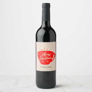 Étiquette Pour Bouteilles De Vin Chocolat Chaud Noël Brun
