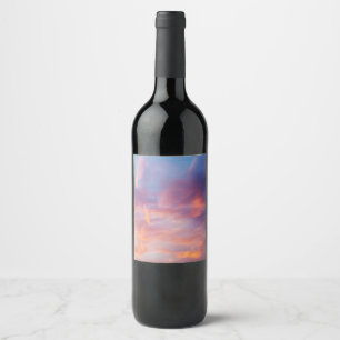 Étiquette Pour Bouteilles De Vin ciel aguicheur