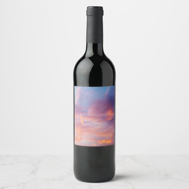 Étiquette Pour Bouteilles De Vin ciel aguicheur (Devant)