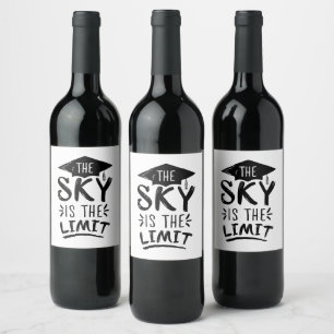 Étiquette Pour Bouteilles De Vin Ciel est la limite habilement des légendes de grad