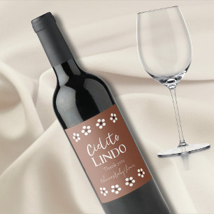 Étiquette Pour Bouteilles De Vin Cielito Lindo Talavera Baby shower mexicain Fiesta