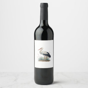 Étiquette Pour Bouteilles De Vin Cigogne