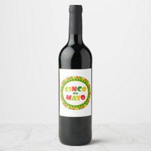 Étiquette Pour Bouteilles De Vin Cinco de Mayo