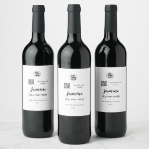 Étiquette Pour Bouteilles De Vin cire de bougie parfumée fond ajouter nom étiquette