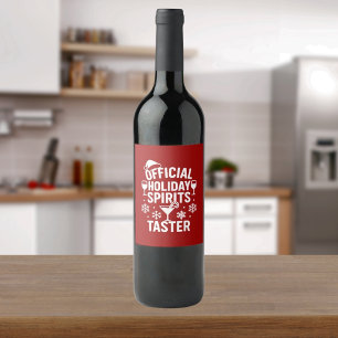 Étiquette Pour Bouteilles De Vin Citation de Noël humoristique fête spiritueux roug