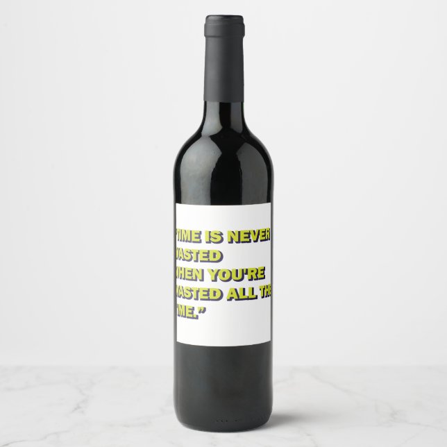 Étiquette Pour Bouteilles De Vin Citation ironique (Devant)