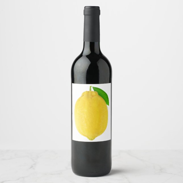 Étiquette Pour Bouteilles De Vin Citron (Devant)