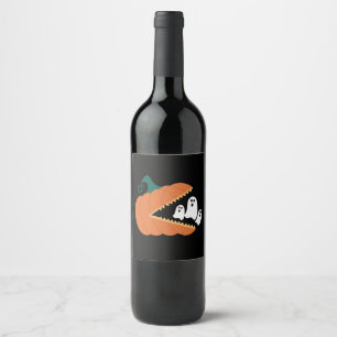 Étiquette Pour Bouteilles De Vin Citrouille d'Halloween Garçons Enfants Drôles Fant