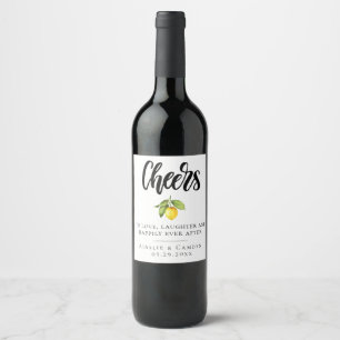 Étiquette Pour Bouteilles De Vin Citrus Orchard Étiquette de vin personnalisé