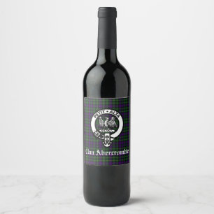Étiquette Pour Bouteilles De Vin Clan écossais Abercrombie Crest & Tartan
