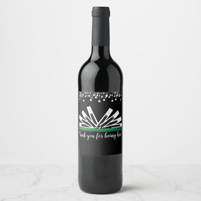 ÉTIQUETTE POUR BOUTEILLES DE VIN CLÉS DE MINUIT (Devant)