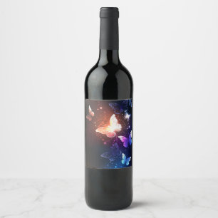 Étiquette Pour Bouteilles De Vin Clowing Night Butterflies