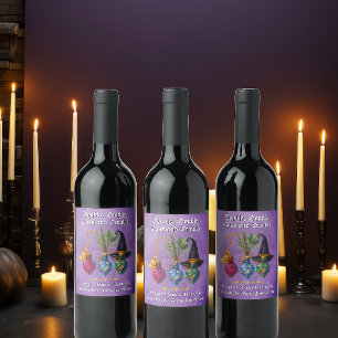 Étiquette Pour Bouteilles De Vin Cocktail de potion Halloween Witchy