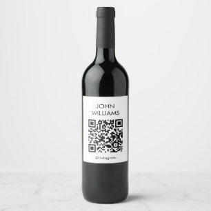 Étiquette Pour Bouteilles De Vin Code QR d'ouverture d'exposition sur mesure