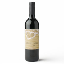 Coeur "Love you" écrit dans Sable