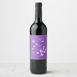 Étiquette Pour Bouteilles De Vin cœurs