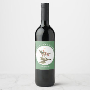 Étiquette Pour Bouteilles De Vin Colibri à gorge rubis, anniversaire ou autre