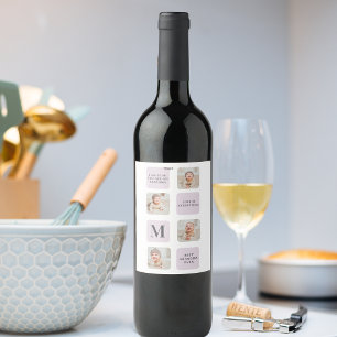 Étiquette Pour Bouteilles De Vin Collage Photo & Meilleure Grand-Mère Jamais Meille