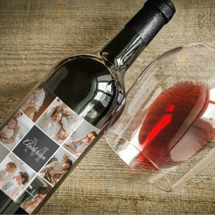 Étiquette Pour Bouteilles De Vin Collection Famille Moderne Photo & cadeau personna