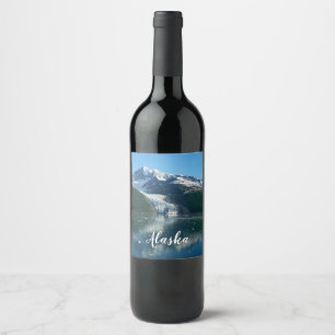 Étiquette Pour Bouteilles De Vin College Fjord II Belle photographie d'Alaska