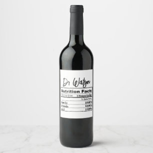 Étiquette Pour Bouteilles De Vin Collègue Appréciation Patron Merci Docteur Avocat