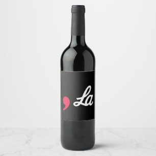 Étiquette Pour Bouteilles De Vin Comma La Funny Ponctuation Kamala Harris