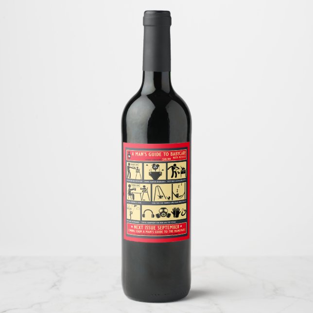 Étiquette Pour Bouteilles De Vin Comment Être Un Père Guide (Devant)