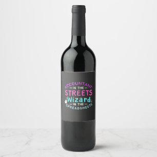 Étiquette Pour Bouteilles De Vin Comptable Dans La Rue