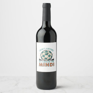 Étiquette Pour Bouteilles De Vin Conception amusante de football