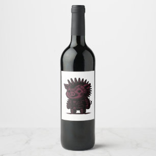 Étiquette Pour Bouteilles De Vin Conception d'art vintage de paresseux cyborg Whims