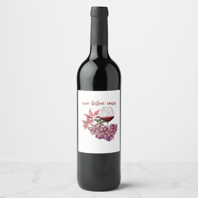 Étiquette Pour Bouteilles De Vin Conception de l'enterrement de vie de jeune fille  (Devant)