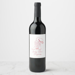 Étiquette Pour Bouteilles De Vin Conception Honky Tonk et Gueule de Bois   Bottes d