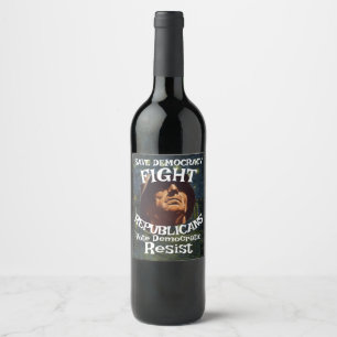 ÉTIQUETTE POUR BOUTEILLES DE VIN CONGRÈS FW FV SÉNAT HG VOTE DE MANIÈRE ANTICIPÉE B