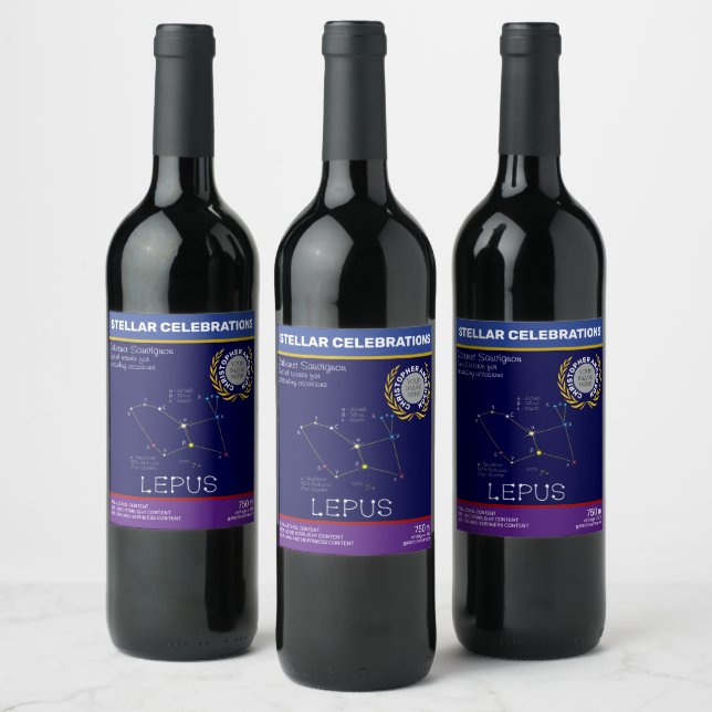 Étiquette Pour Bouteilles De Vin Constellation de l'hémisphère sud (Bouteilles)