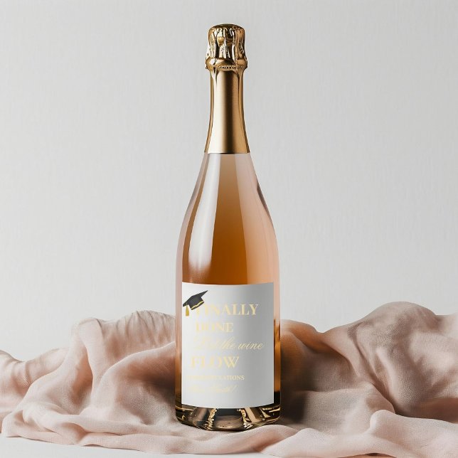 Étiquette Pour Bouteilles De Vin Convient bien avec les diplômés de l'université (Créateur téléchargé)