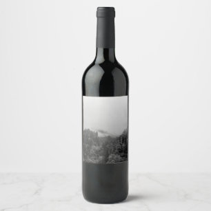 Étiquette Pour Bouteilles De Vin Cool, nature brumeuse magique