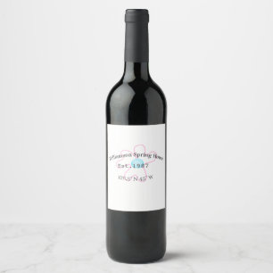Étiquette Pour Bouteilles De Vin coordonnées de la maison de printemps latitude lon