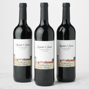 Étiquette Pour Bouteilles De Vin Copenhague Mariage Favoriser Personnalisé