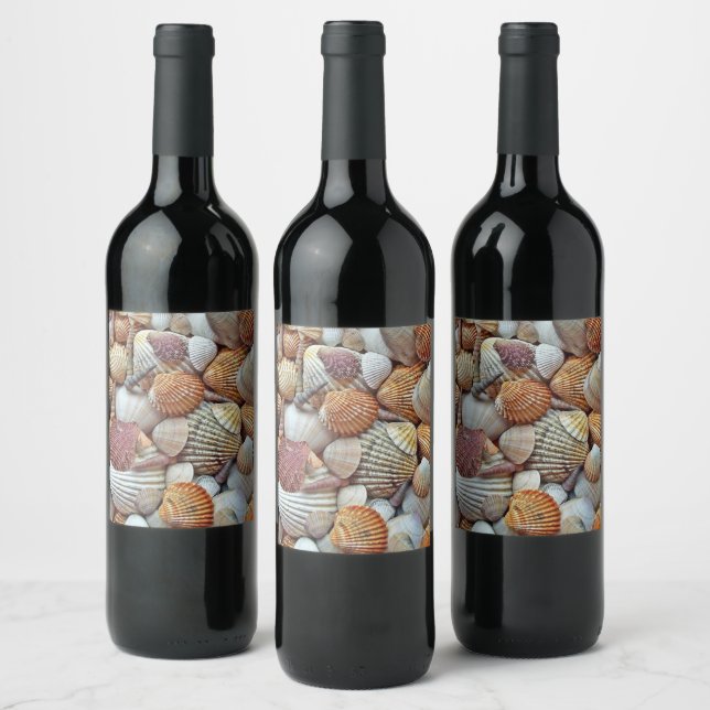 Étiquette Pour Bouteilles De Vin Coquillages (Bouteilles)