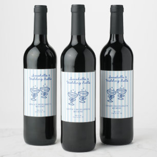 Étiquette Pour Bouteilles De Vin Coquillages et cloches de mariage Enterrement de v