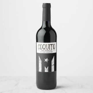 Étiquette Pour Bouteilles De Vin Coquito 100% Puertorico