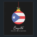 Étiquette Pour Bouteilles De Vin Coquito de noix de coco tropical Christmas Drink W<br><div class="desc">Étiquette vos bouteilles de noix de coco et de rhum coquito ce Noël. Le étiquette a le drapeau portoricain,  le bal de Noël et le saint.</div>