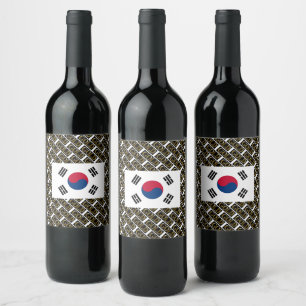 ÉTIQUETTE POUR BOUTEILLES DE VIN CORÉE DU SUD