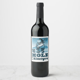 Étiquette Pour Bouteilles De Vin Cornemuse écossaise jouant la taupe de Kintyre