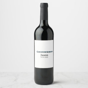 Étiquette Pour Bouteilles De Vin Cortège des mariés garçon d'honneur enterrement de