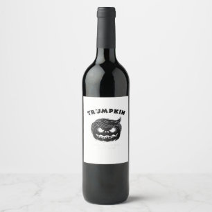Étiquette Pour Bouteilles De Vin Costume Halloween Trumpkin drôle Halloween