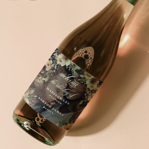 Étiquette Pour Bouteilles De Vin Cottagecore Floral Image Overlay Mariage Bienvenue