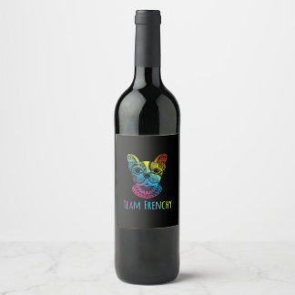 Étiquette Pour Bouteilles De Vin couleur arc-en-ciel cadeau taureau français